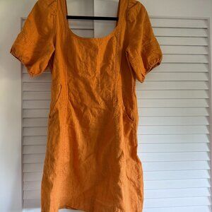 Madewell Maisie Mini Dress in ochre fresco Size 4